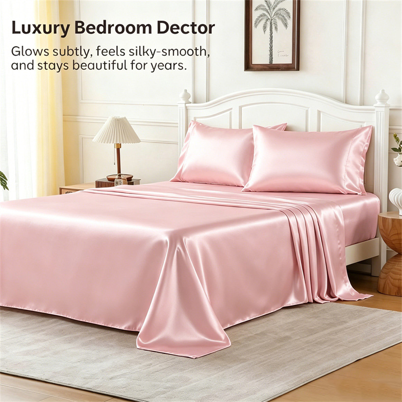 Luxury Mulberry Silk Bed Sheet - Luxury Skincare Sensitive Skin บทวิจารณ์และราคา