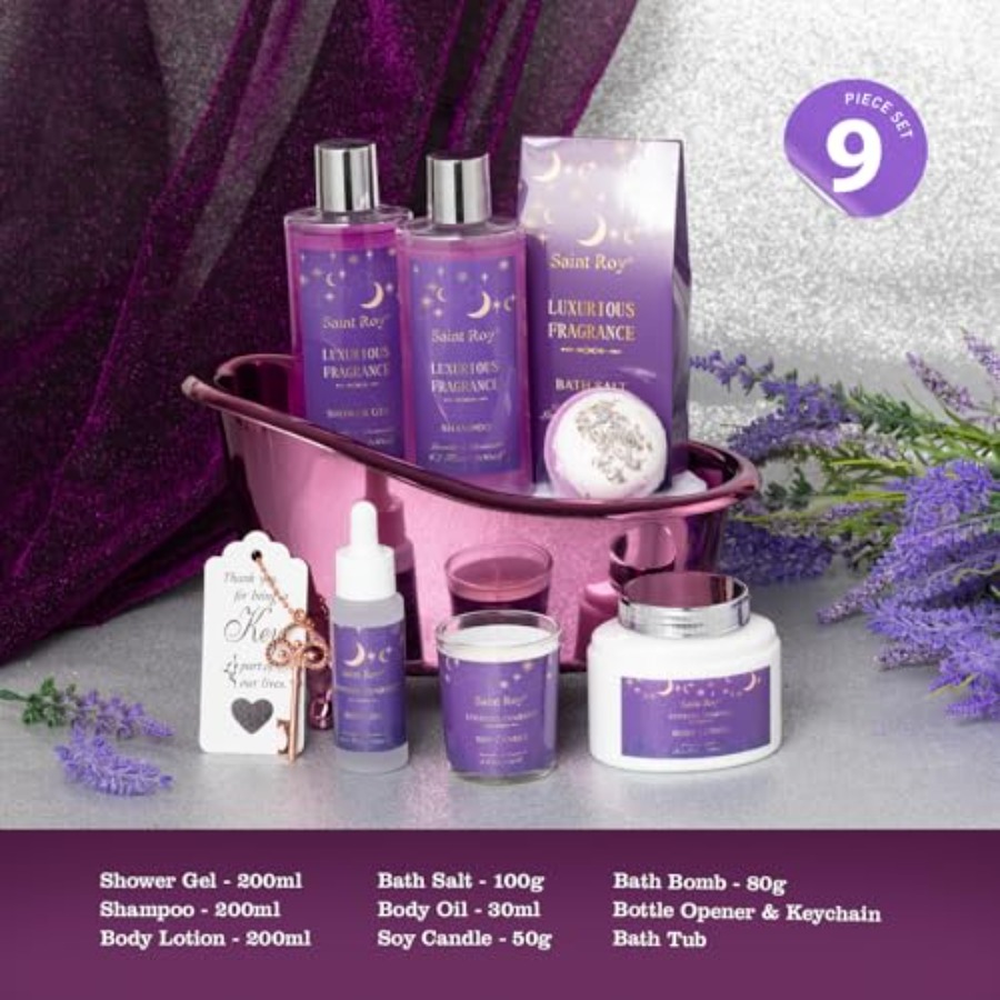Bath Basket Spa Kit Spa Gifts  - Luxury Skincare Set For Women บทวิจารณ์และราคา