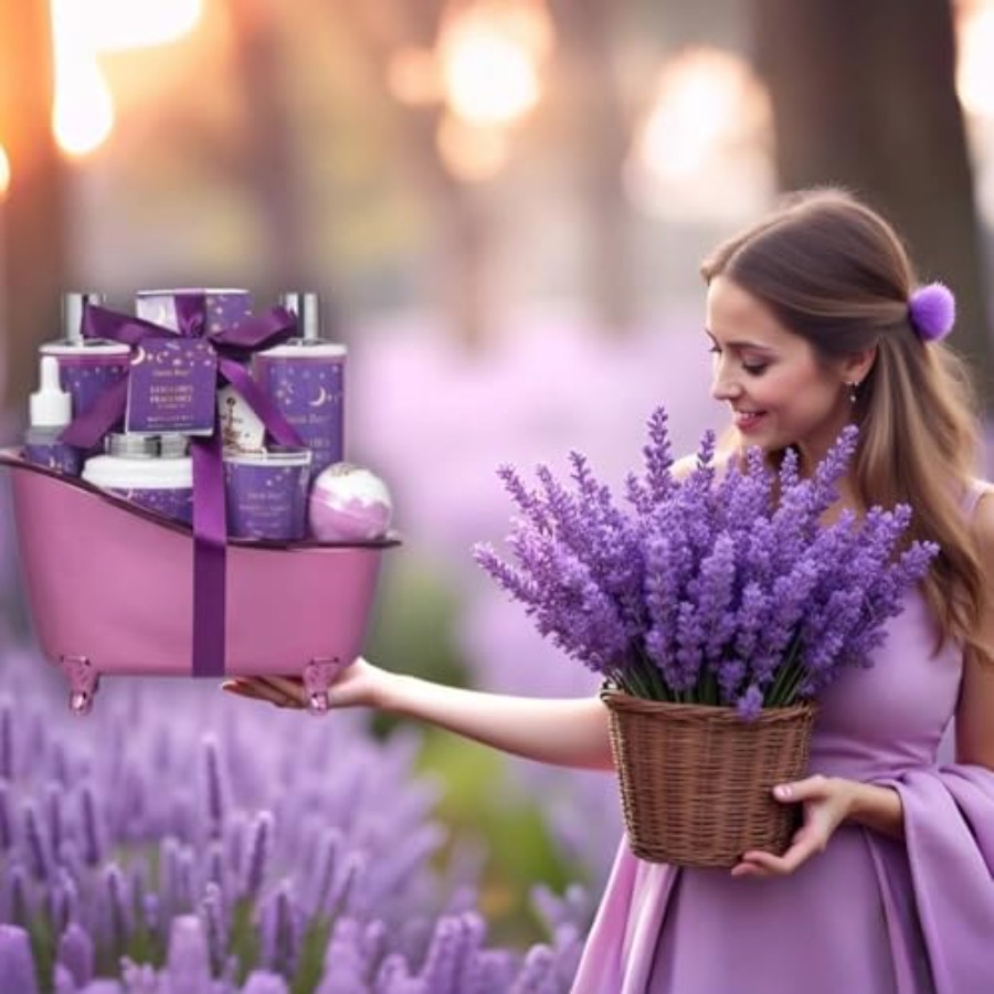 Bath Basket Spa Kit Spa Gifts  - Luxury Skincare Set For Women บทวิจารณ์และราคา