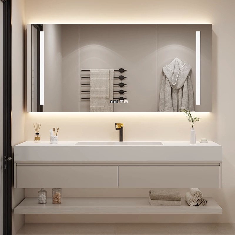 Light Luxury Bathroom Cabinet  - Luxury Skincare Display บทวิจารณ์และราคา