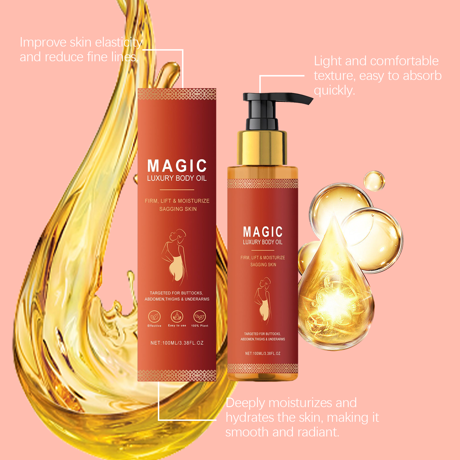 Magic Luxury Body Oil Moisturi - Luxury Skincare & Spa บทวิจารณ์และราคา